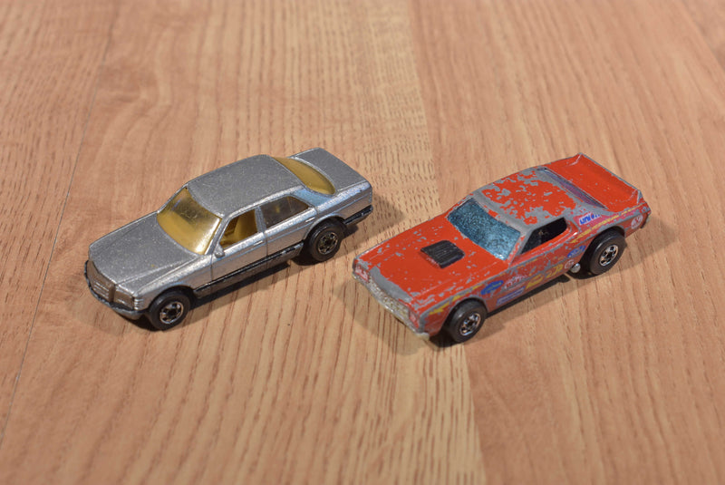Mattel Hot Wheels 6 Cars 2 Grand Torino 2 380 SEL Monte Carlo Dodge Pickup