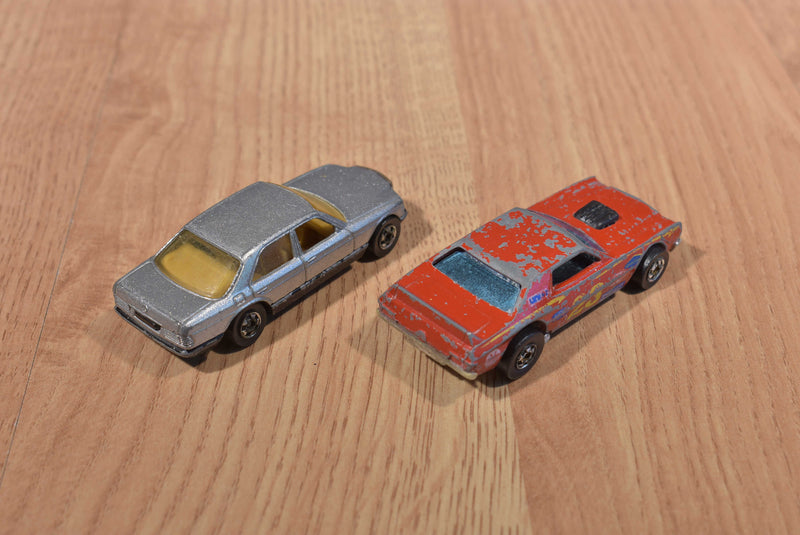 Mattel Hot Wheels 6 Cars 2 Grand Torino 2 380 SEL Monte Carlo Dodge Pickup
