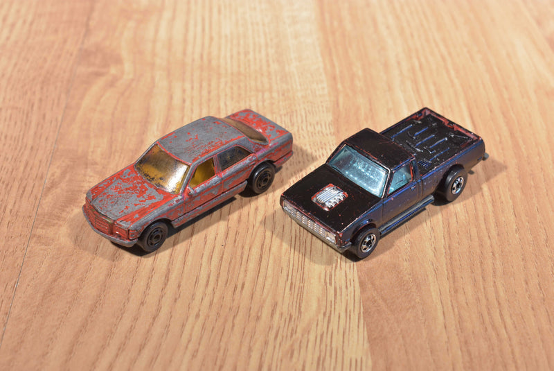 Mattel Hot Wheels 6 Cars 2 Grand Torino 2 380 SEL Monte Carlo Dodge Pickup