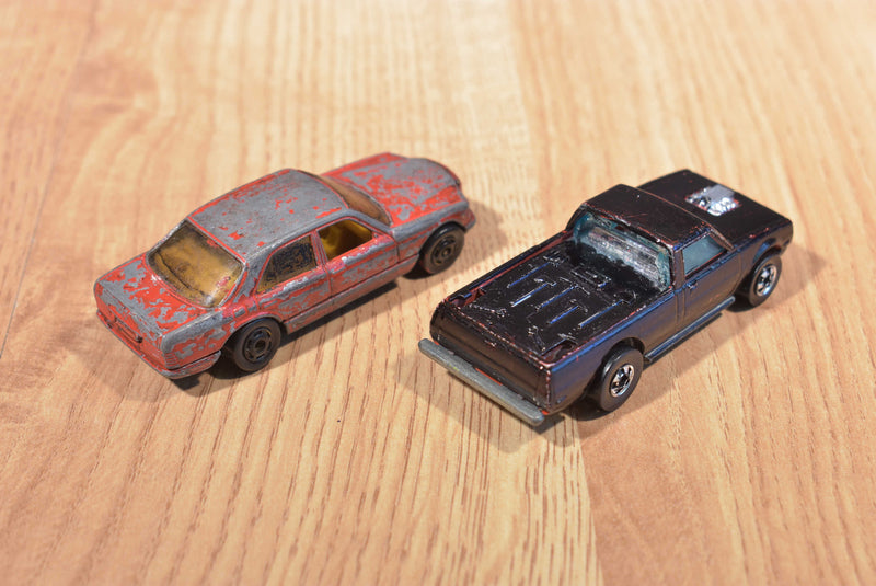 Mattel Hot Wheels 6 Cars 2 Grand Torino 2 380 SEL Monte Carlo Dodge Pickup