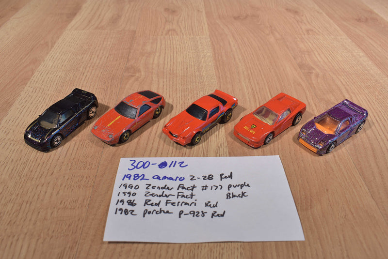 Mattel Hot Wheels 5 Cars Ferrari Porsche Camero 2 Zender Fact