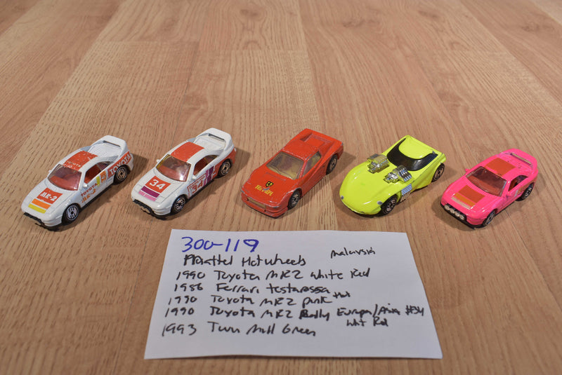 Mattel Hot Wheels 5 Cars 3 Toyota's Ferrari Twin Mill