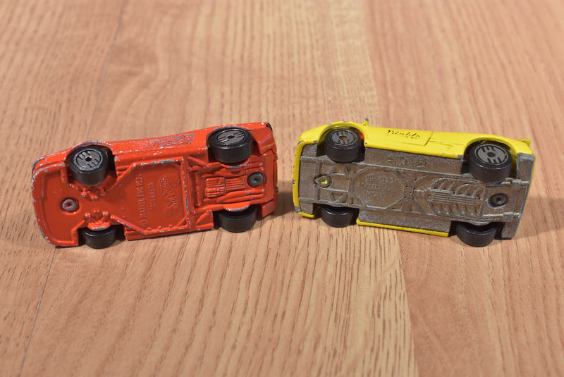 Mattel Hot Wheels 5 Cars 2 Ferrari's Jaguar Toyota Lamborghini