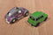 Tootsietoys 4 Cars Equipment Truck, Land Rover, Volkswagon, Jeep