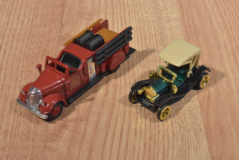 Reader's Digest Corgi 4 Antique Cars Hudson Brewster Hupmobile Ward LaFrance
