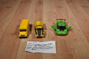 Funrise Garbage Truck/Kinsfun Yellow Bus and White/ Red Ambulance