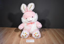 Kids of America Corp. Pink and White Easter Bunny Rabbit 2002 Plush