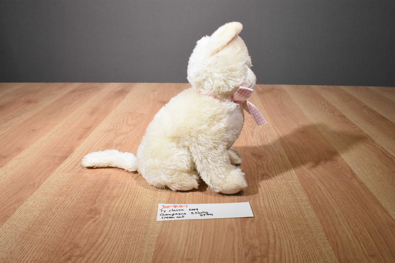 Ty Classic Champagne Pale Yellow Cat 2009 Beanbag Plush