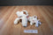 Ty Buddy 2002 and Baby 1998 Butch Bull Terrier Beanbag Plush