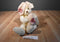 AMSCAN Bears to Adore Tan Bear in Rose Hat and Heart Pillow Plush