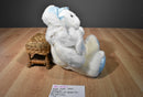 Dayton-Hudson Twistanbul Squiggles White/ Blue Bunny Rabbit Plush