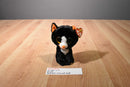 Ty Beanie Boos Frights Black White Orange Cat 2015 Beanbag Plush