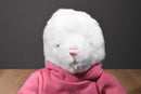 Prima Creations White Bunny Rabbit in a Pink Hoodie 2011 Plush