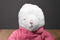 Prima Creations White Bunny Rabbit in a Pink Hoodie 2011 Plush