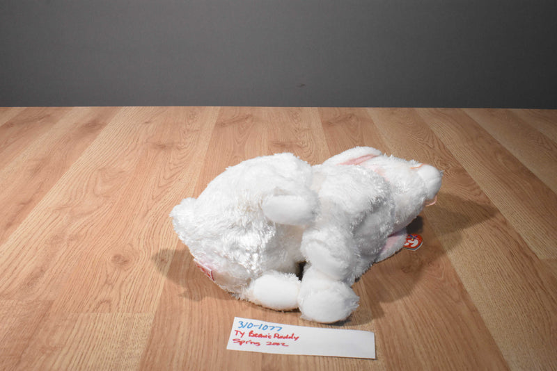 Ty Beanie Buddies Spring White Bunny Rabbit 2002 Beanbag Plush