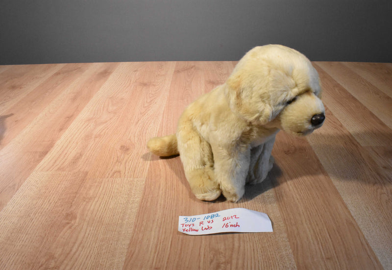 Toys R Us Yellow Labrador Puppy Dog 2012 Beanbag Plush