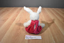 Boyd's Ashley the White Bunny Rabbit in Pink Jumper 1996 Beanbag Plush