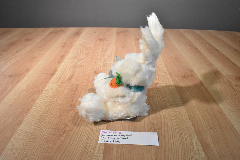 American Greetings Tan Bunny Rabbit Plush Holding a Carrot