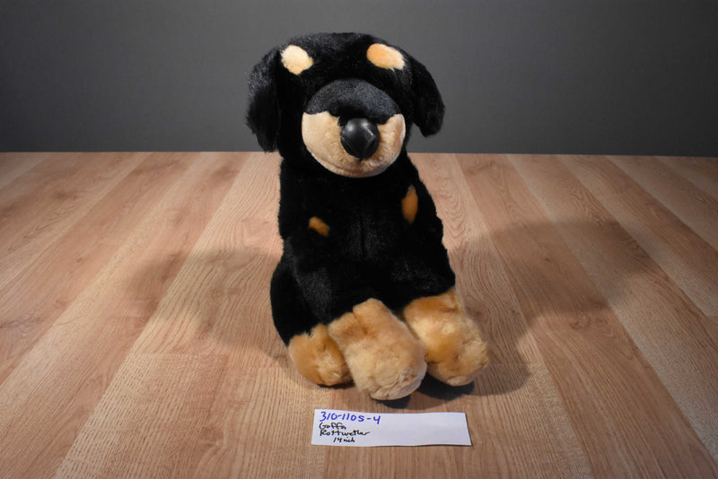 Goffa Sitting Rottweiler Puppy Dog Plush