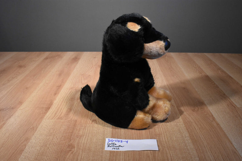 Goffa Sitting Rottweiler Puppy Dog Plush