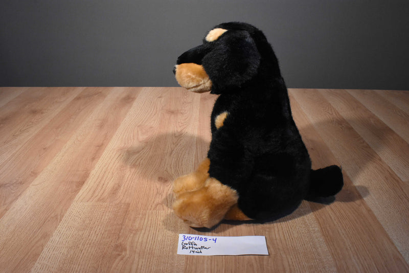 Goffa Sitting Rottweiler Puppy Dog Plush