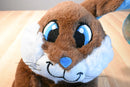 Sugar Loaf Brown and White Bunny Rabbit Plush