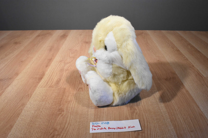 Fiesta Yellow and White Bunny Rabbit Plush