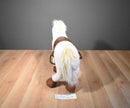 Pottery Barn Kids Beige Horse 2000's Plush with Leather Saddle