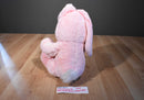 Commonwealth Pink and White Bunny Rabbit with Purple Bow Plush