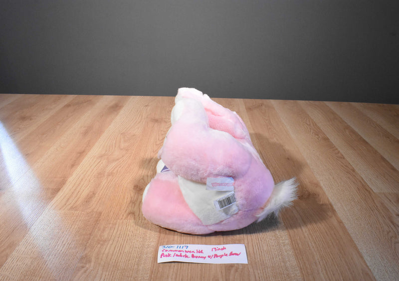 Commonwealth Pink and White Bunny Rabbit with Purple Bow Plush