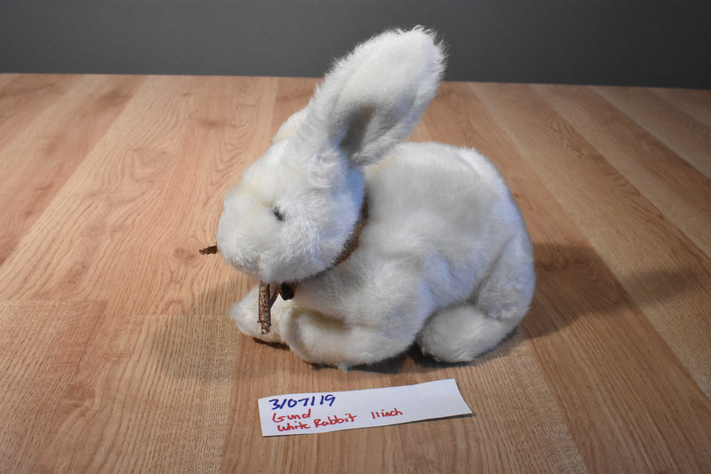 Gund Briggs White Bunny Rabbit Beanbag Plush