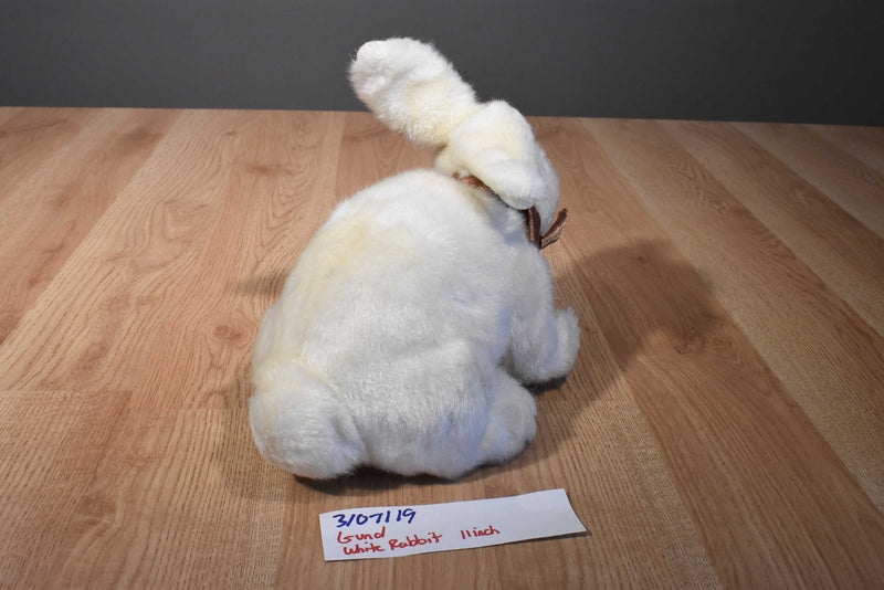 Gund Briggs White Bunny Rabbit Beanbag Plush