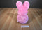 Just Born Fluffy Pink Bunny Rabbit Peep 2018 Beanbag Plush