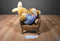 Superior Toy and Novelty Brown and Beige Sleeping Country Bunny Rabbit Plush