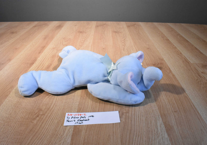 Ty Pillow Pals Squirt Blue Elephant 1996 Plush