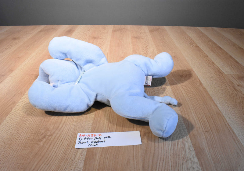Ty Pillow Pals Squirt Blue Elephant 1996 Plush