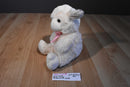 Best Made White and Beige Lamb 2014 Plush With Pink Checkered Bow