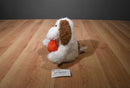 Animal Adventure White and Brown Dog Plush With Red Heart
