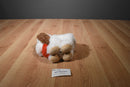 Animal Adventure White and Brown Dog Plush With Red Heart