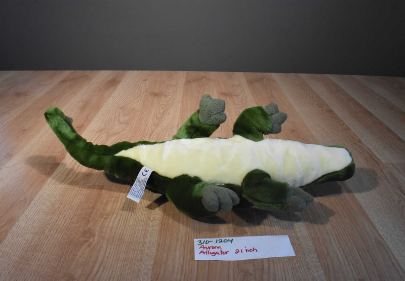 Aurora Green and Yellow Alligator/Crocodile Beanbag Plush