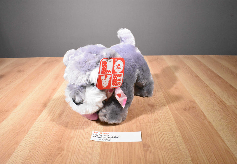 Kelly Toy Schnauzer with Purple Heart 2017 Plush