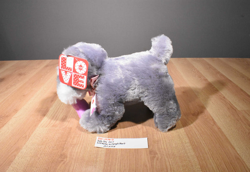 Kelly Toy Schnauzer with Purple Heart 2017 Plush