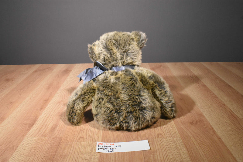 Ty Classic Pumpkin Brown Bear 1994 Beanbag Plush