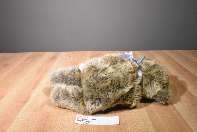 Ty Classic Pumpkin Brown Bear 1994 Beanbag Plush