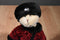 Russ Memories of Love Tatiana White Bear Plush in a Red Paisley Coat