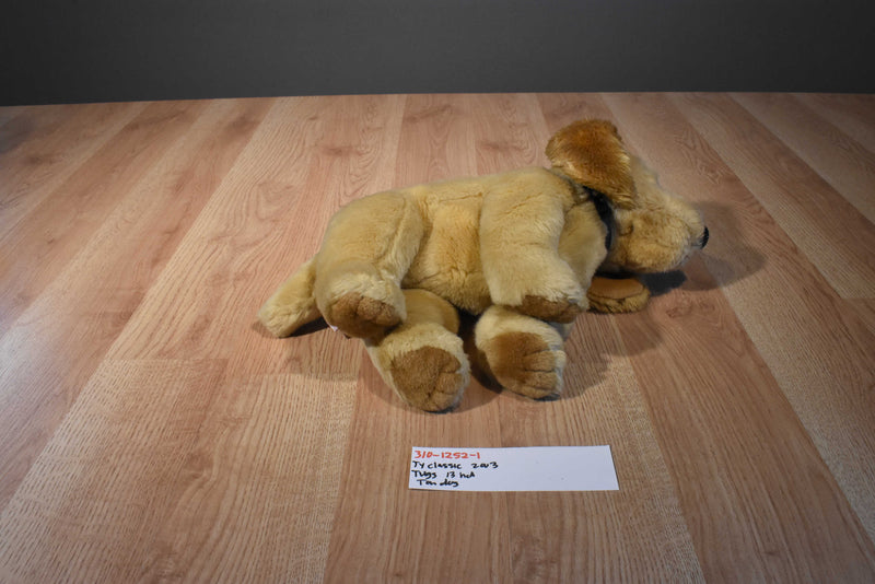 Ty Classic Tugs Tan Spaniel/ Retriever Dog 2003 Beanbag Plush