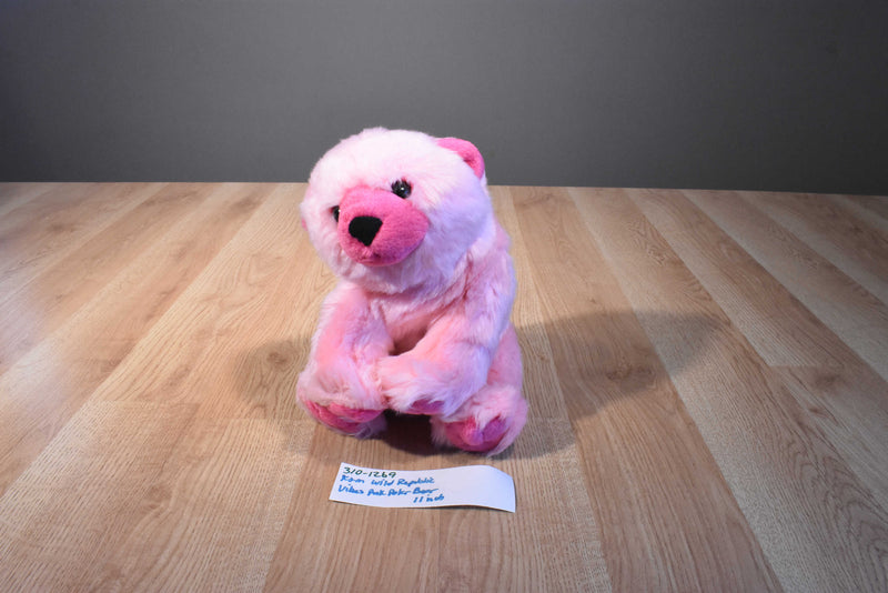 Wild Republic Carnegie Vibes Pink Polar Bear 2010 Beanbag Plush