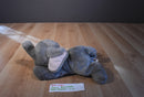 Aurora Flopsies Grey and Pink Elephant Beanbag Plush