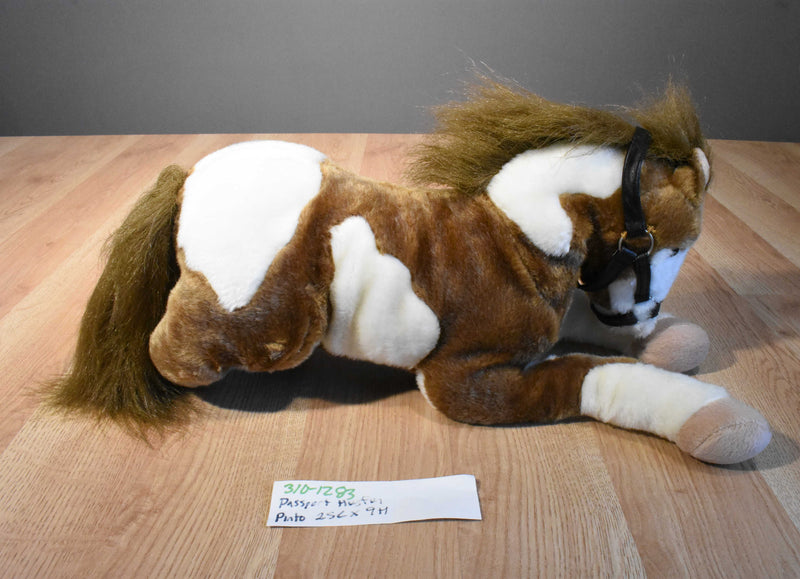 Hugfun Passport Brown and White Horse Pony Pinto Paint Plush