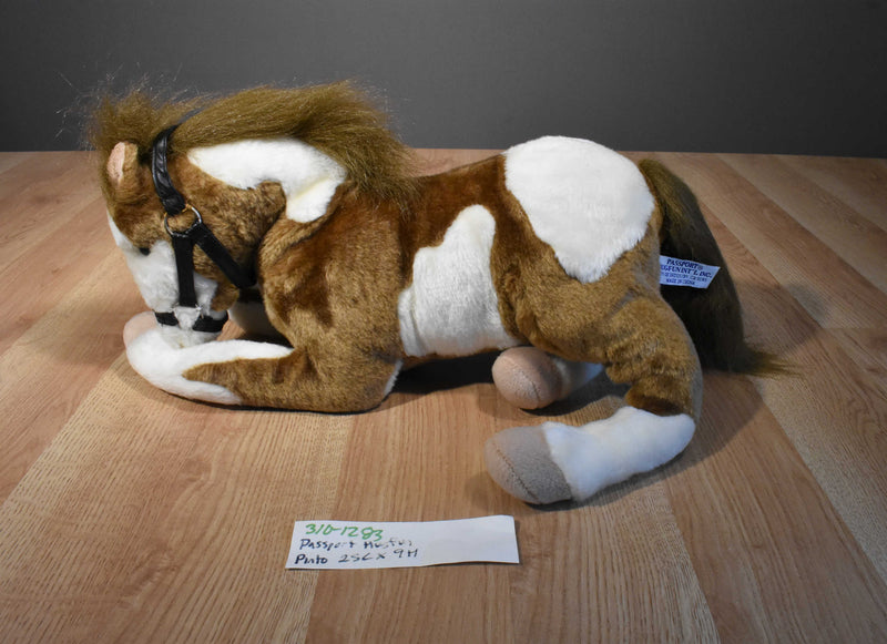 Hugfun Passport Brown and White Horse Pony Pinto Paint Plush
